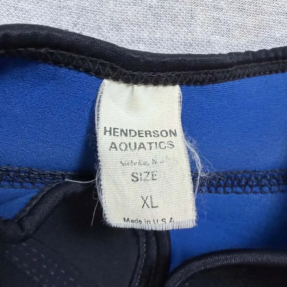 Henderson Aquatics Neoprene Short Sleeve Shorty Wetsuit Black Blue Size XL